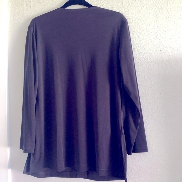 Requirements V-Neck Smooth Knit Button Up Cardigan Tunic size Medium - Picture 5 of 5